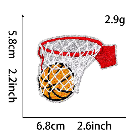 SUPERVALUECHOICE HCSEYC00004 Basketball sequin embroidered fabric patch