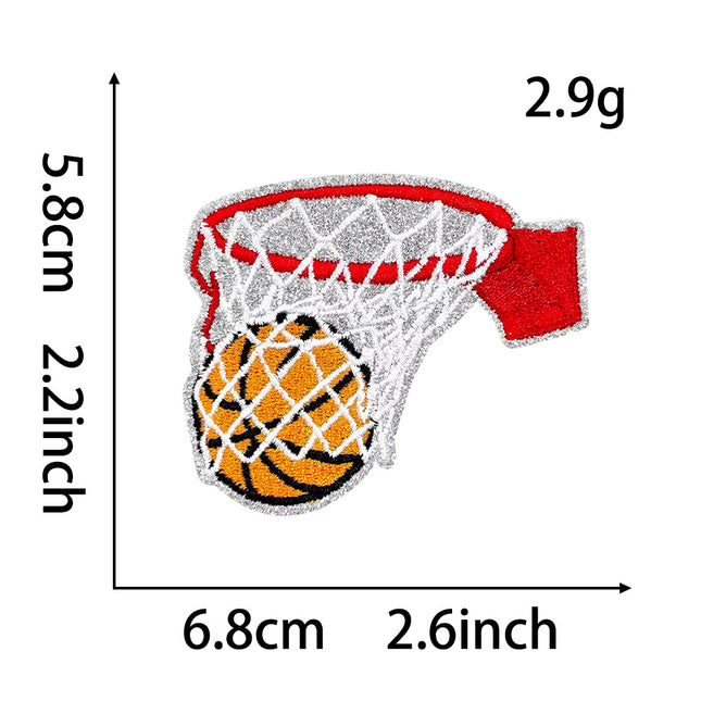 SUPERVALUECHOICE HCSEYC00004 Basketball sequin embroidered fabric patch