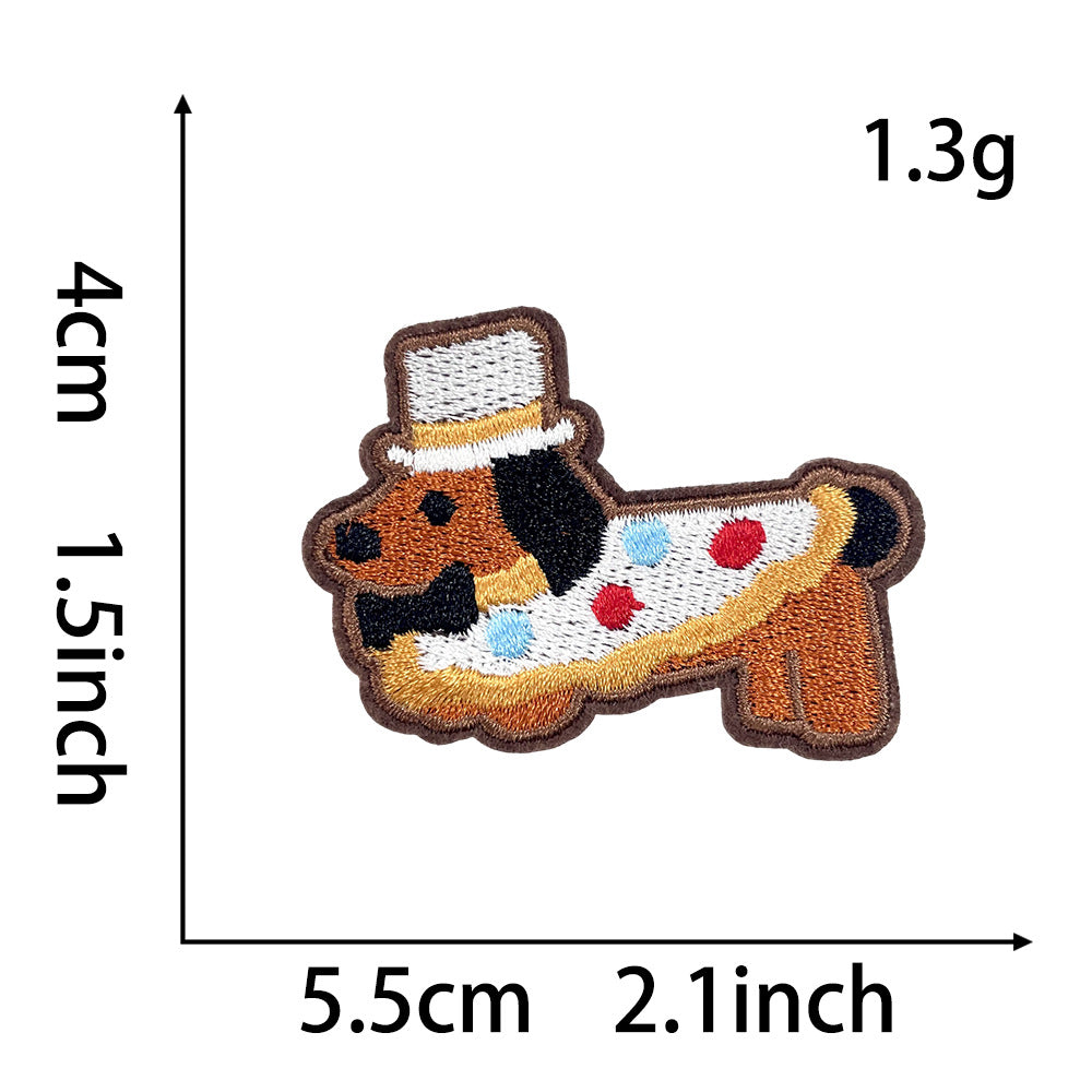 SUPERVALUECHOICE HCSEYB00028 Cartoon Dachshund Embroidered Fabric Patches