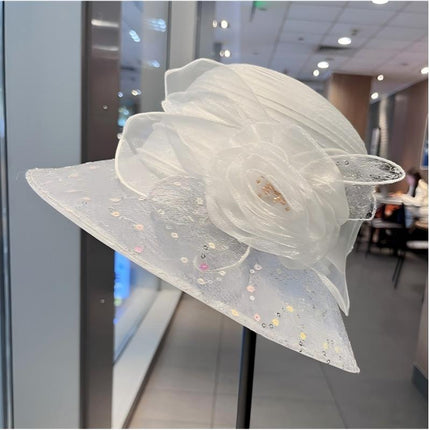 SUPERVALUECHOICE HCSEK00058 Women's Summer Lace Bucket Hat | Breathable Mesh Floral Sun Hat with Wide Brim UV Protection