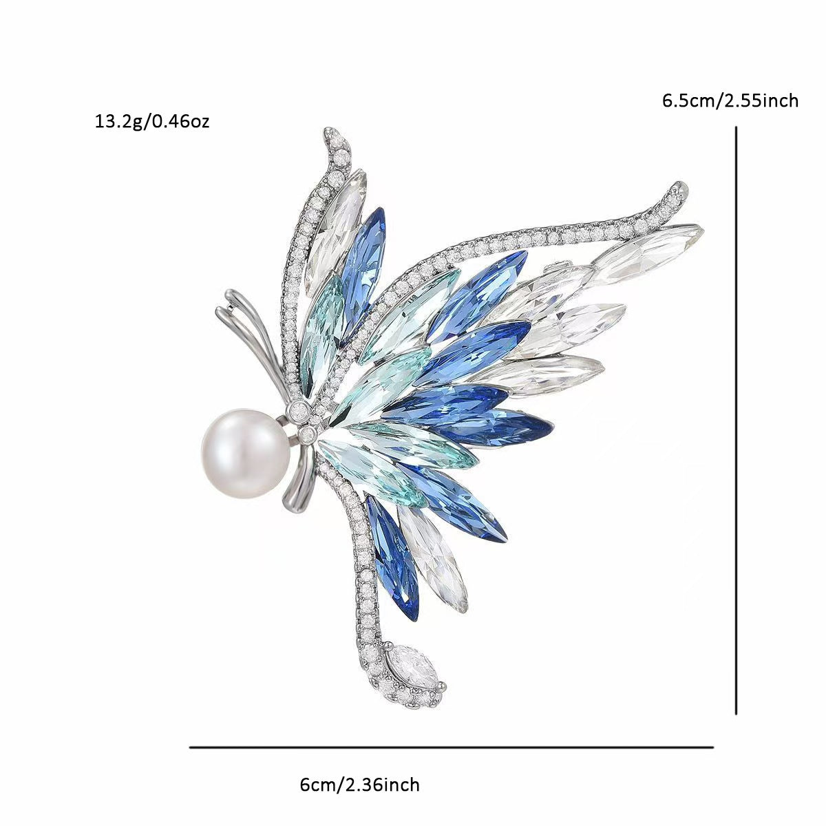 SUPERVALUECHOICE HCSESA00007 Crystal Butterfly Brooch