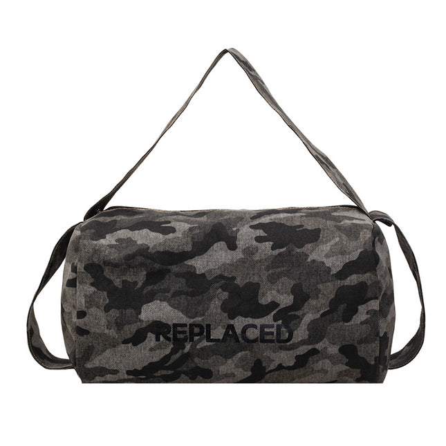 SuperValueChoice HCSEFA00063 Korean-style Fashionable Minimalist Crossbody Bag for Short Trips and Business Travel, Vintage Camouflage Multi-Storage Tote Bag