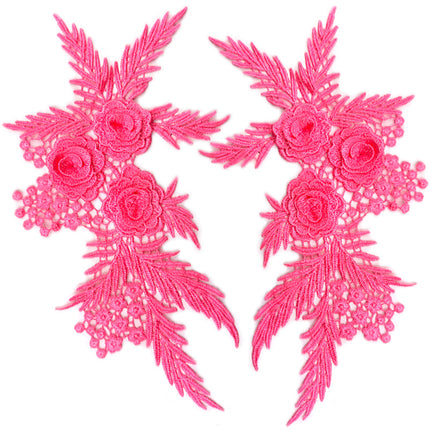 SUPERVALUECHOICE HCSEYB00137 Pair of Floral Embroidery Patches Matching Set 11.02"×6.69"