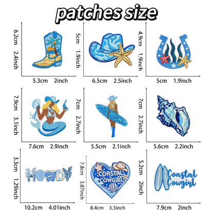 SUPERVALUECHOICE HCSEYB00017 Coastal Cowboy-Style Embroidered Patches