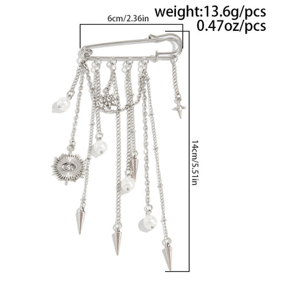 SUPERVALUECHOICE HCSESA00006 Fashionable Irregular CCB Fringe Chain Brooch