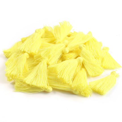 SUPERVALUECHOICE HCSEYE00014 Mini Cotton Tassel Charms, 1.18 Inch Handmade Tassels for DIY Jewelry Making