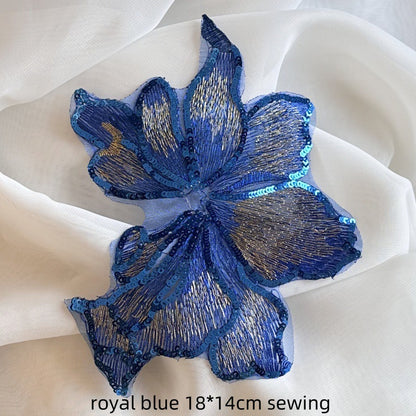 SUPERVALUECHOICE HCSEYC00011 Sequin Flower Embroidered Lace Fabric Patch