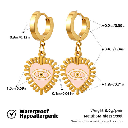 SUPERVALUECHOICE HCSETA00029 Heart-Shaped Devil's Eye Earrings