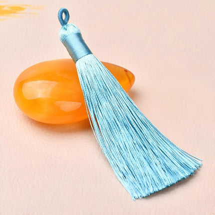 SUPERVALUECHOICE HCSEYE00013 3.15in Silky Short Tassel Charms, Multi-Color Handmade DIY Craft Tassels
