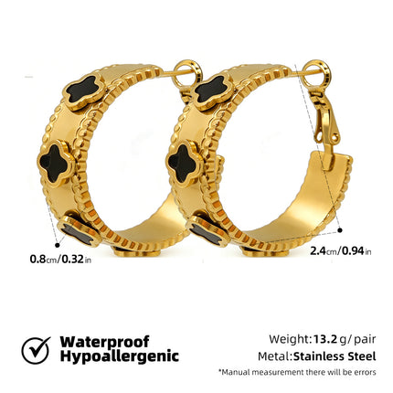 SUPERVALUECHOICE HCSETA00025 Four-Leaf Clover Kaleidoscope Earrings