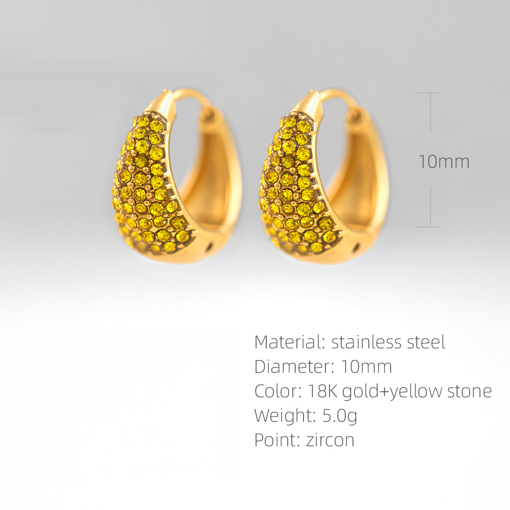 SUPERVALUECHOICE HCSETA00008 U-shaped zircon earrings
