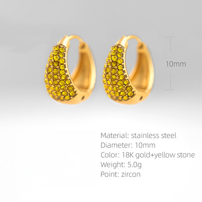 SUPERVALUECHOICE HCSETA00008 U-shaped zircon earrings