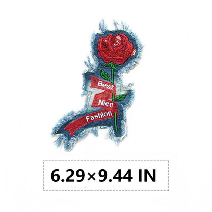 SUPERVALUECHOICE HCSEYE00010 Denim  embroidery clothing fabric patches