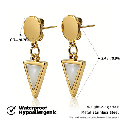 SUPERVALUECHOICE HCSETB00004 Diamond-studded triangle earrings
