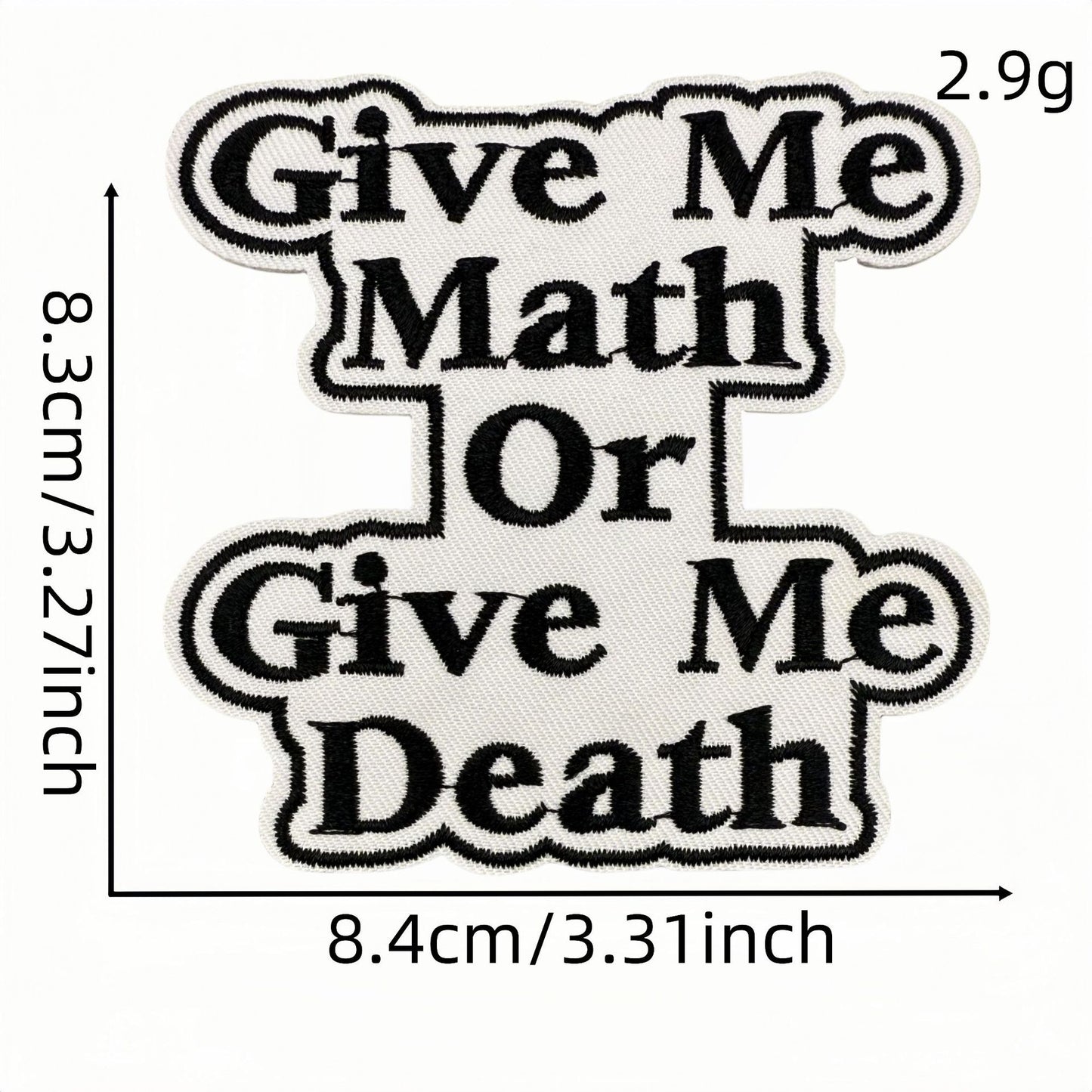 SUPERVALUECHOICE HCSEYSB00031 20Pcs Funny Math Meme Slogan Embroidered Iron On Patches Casual Garment DIY Decor Appliques