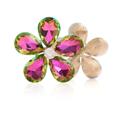 SUPERVALUECHOICE HCSEYD00027 Flower Crystal Rhinestone Multi Color Jewelry Accessories 30*30MM
