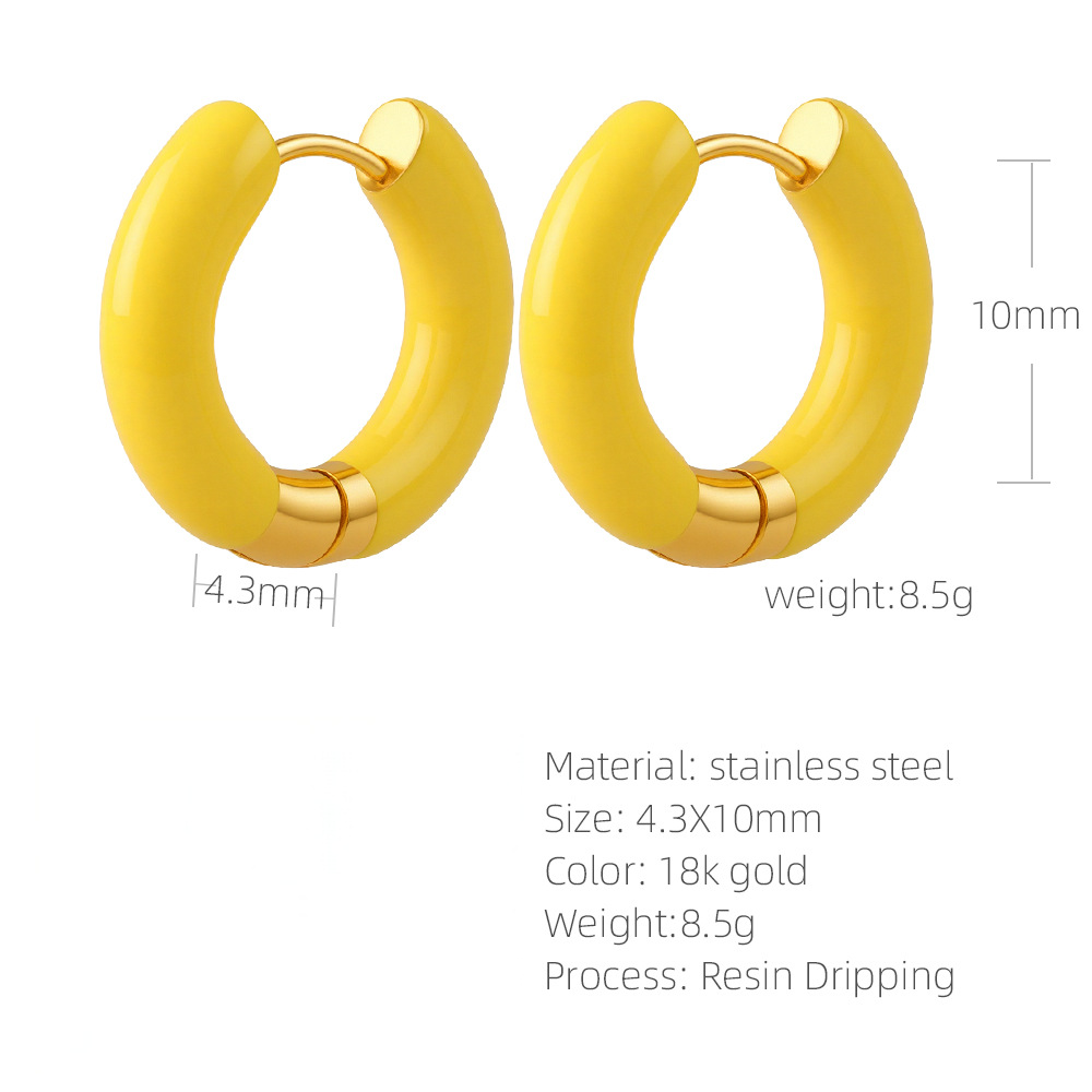 SUPERVALUECHOICE HCSETA00007 Full-circle droplet-style resin earrings