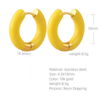 SUPERVALUECHOICE HCSETA00007 Full-circle droplet-style resin earrings