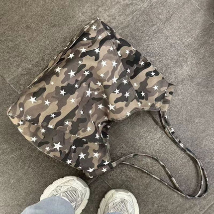 SuperValueChoice HCSEFA00067 Styles Camouflage Star Canvas Womens Bag Korean Large Capacity Handbag Daily Versatile
