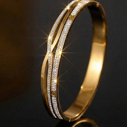SUPÊR VÃLUE CHOICE HCSEX00041 Cross-design diamond bracelet