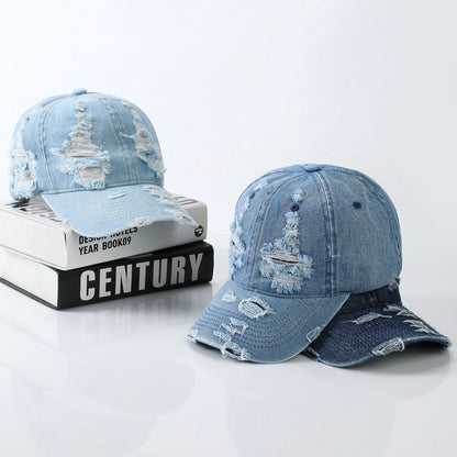 SUPERVALUECHOICE HCSEK00001 Vintage Washed Baseball Cap Distressed Adjustable Couple Casual Sun Protection Hat For Women And Men