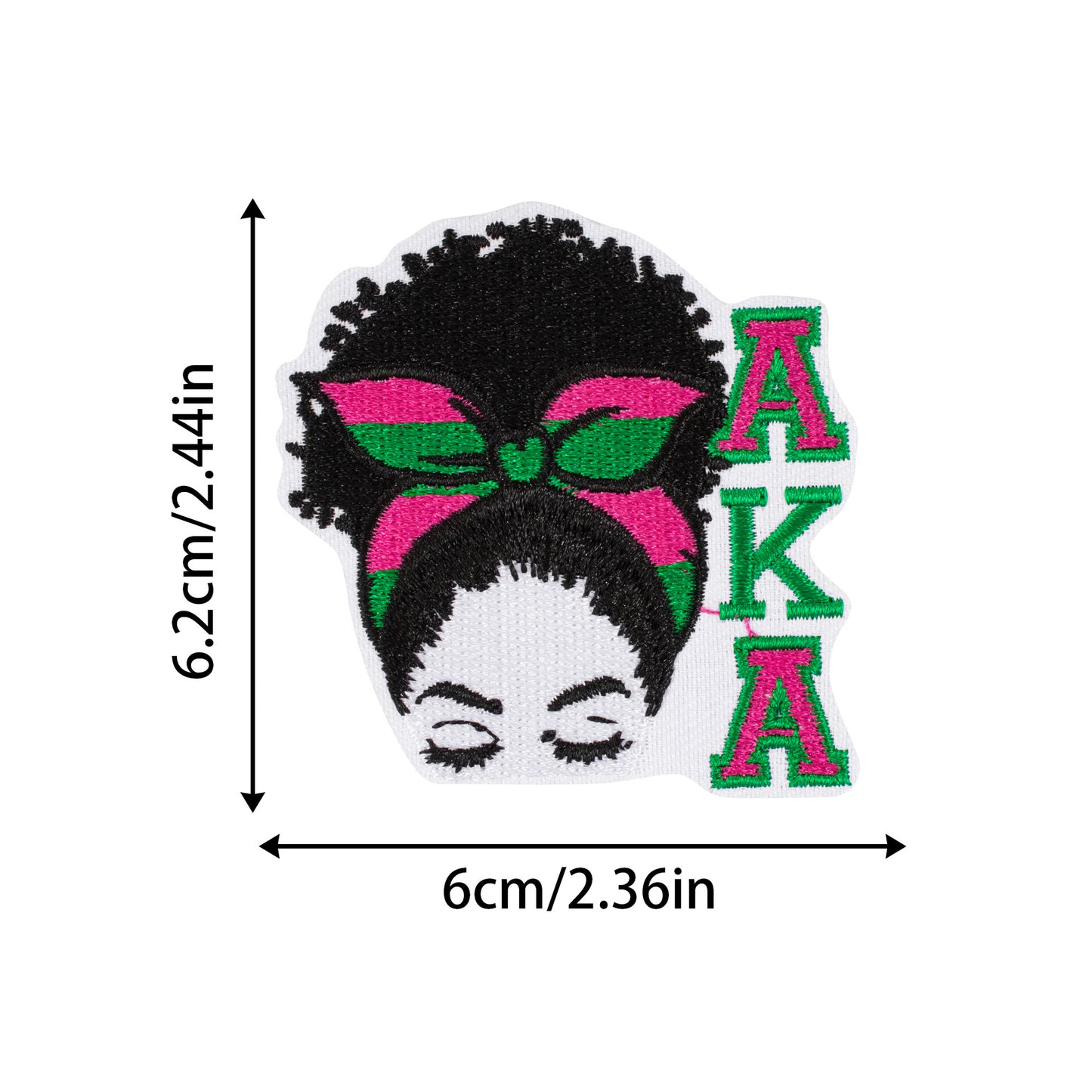 SUPERVALUECHOICE HCSEYSB00110 16Pcs AKA 1908 Themed Green Pink Embroidered Iron On Patches Clothing DIY Appliques