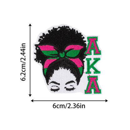 SUPERVALUECHOICE HCSEYSB00110 16Pcs AKA 1908 Themed Green Pink Embroidered Iron On Patches Clothing DIY Appliques