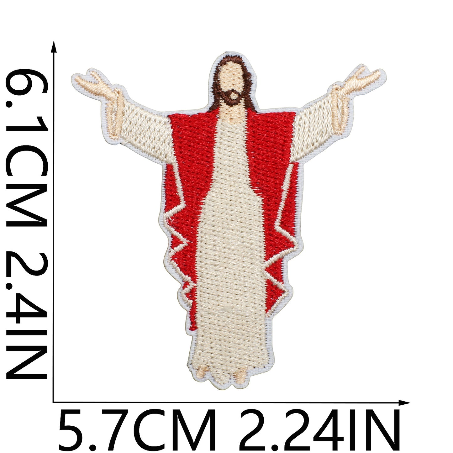 SUPERVALUECHOICE HCSEYB000011 Jesus Embroidered Fabric Patch