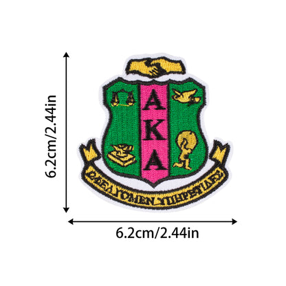 SUPERVALUECHOICE HCSEYSB00110 16Pcs AKA 1908 Themed Green Pink Embroidered Iron On Patches Clothing DIY Appliques