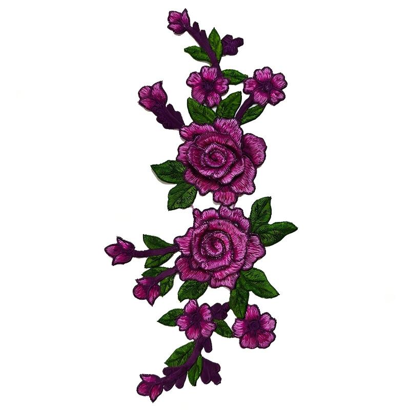 SUPERVALUECHOICE HCSEYB00054 Floral Embroidered Fabric Patches 5.51'' X 11.81''