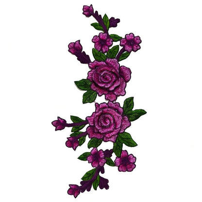 SUPERVALUECHOICE HCSEYB00054 Floral Embroidered Fabric Patches 5.51'' X 11.81''