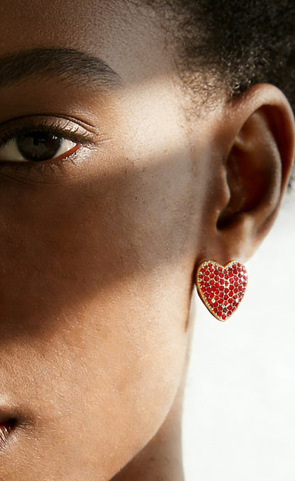 SUPERVALUECHOICE HCSETA00001 Heart-shaped zircon earrings