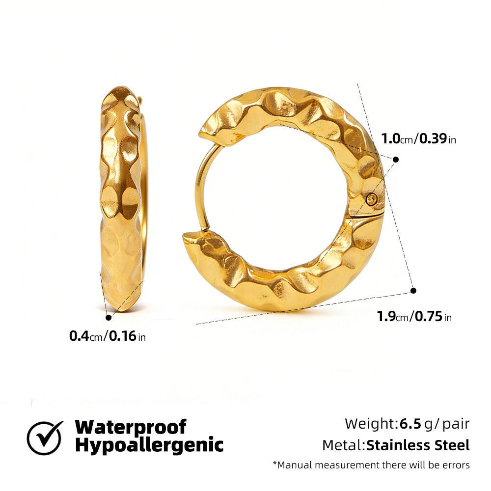 SUPERVALUECHOICE HCSETA00024 Earrings with an irregular textured pattern
