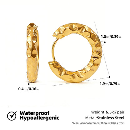 SUPERVALUECHOICE HCSETA00024 Earrings with an irregular textured pattern