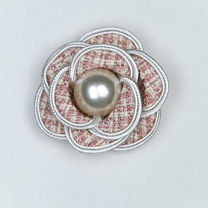 SUPERVALUECHOICE HCSEYD00030 Vintage 3D Pearl Flower Fabric Applique DIY Craft Accessory