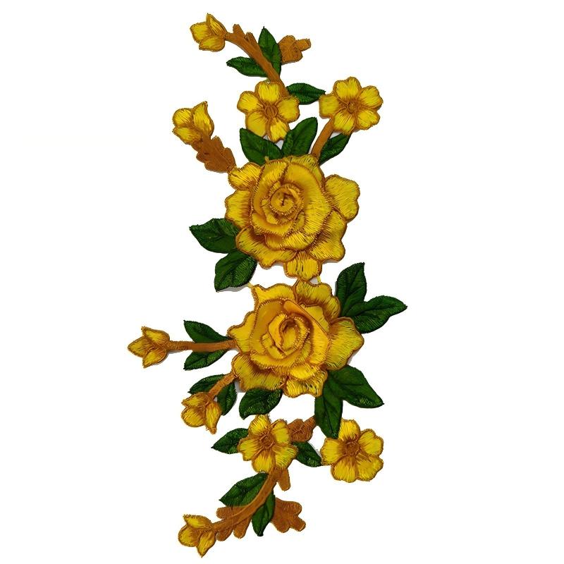 SUPERVALUECHOICE HCSEYB00054 Floral Embroidered Fabric Patches 5.51'' X 11.81''