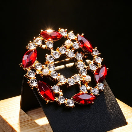 SUPERVALUECHOICE HCSESA00098 Sparkling Rhinestone Lapel Brooches 1.65" × 1.65"