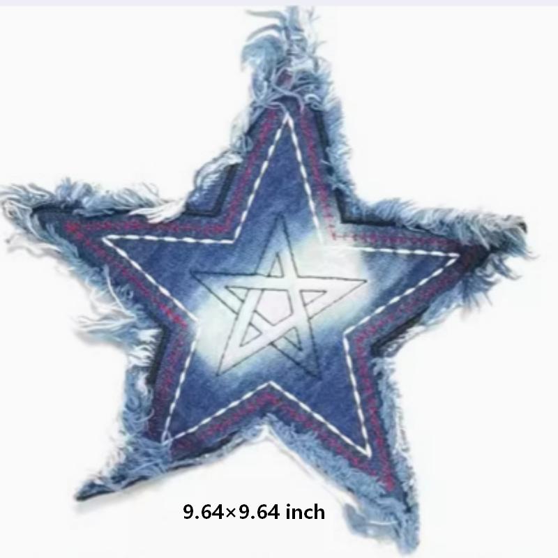 SUPERVALUECHOICE HCSEYE00006 Denim Letter embroidery clothing fabric patches