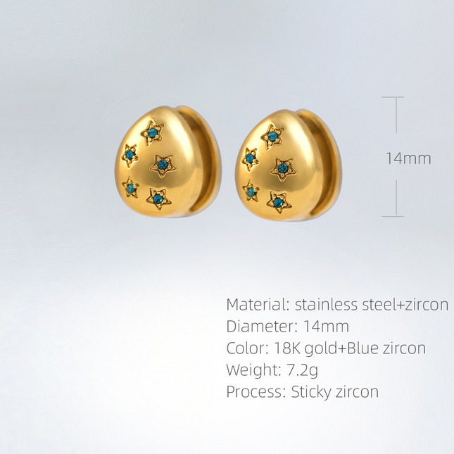 SUPERVALUECHOICE HCSETA00006 Star-shaped stud earrings