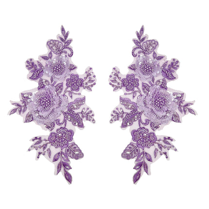 SUPERVALUECHOICE HCSEYC00037 Pair of Floral Embroidery Patches Matching Set