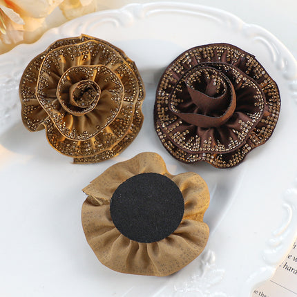 SUPERVALUECHOICE HCSEYD00032 Vintage 3D Flower Fabric Applique DIY Craft Accessory 2.76"×2.76"