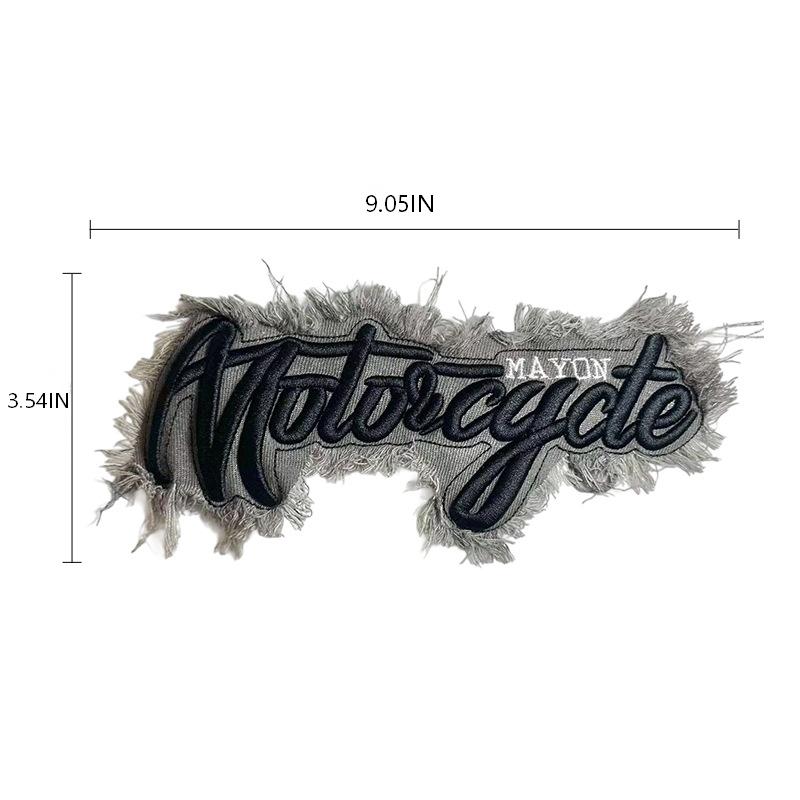 SUPERVALUECHOICE HCSEYE00002 Denim Letter embroidery clothing fabric patches