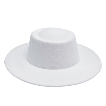 SUPERVALUECHOICE HCSEK00041 Vegan suede  Top Fedora Wool Felt Hat for Women & Men