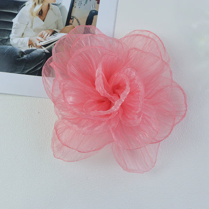 SUPERVALUECHOICE HCSESA00106 Fairy Style Oversized Yarn Flower Brooch - 20cm Fabric Corsage Pin for Womens Dress Accessories & Jewelry Gift