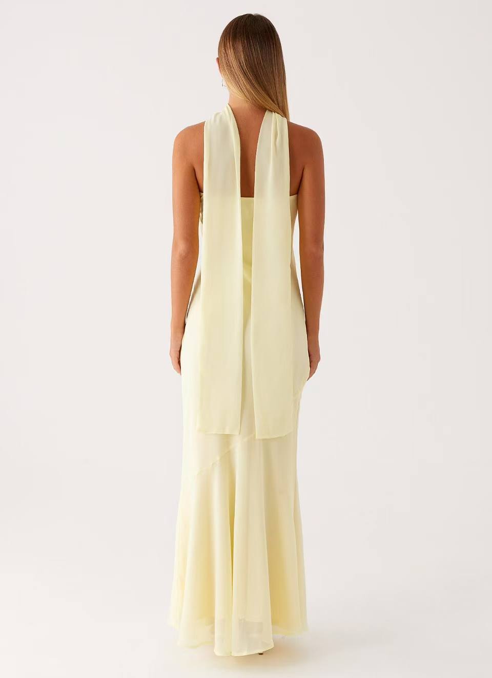 SUPERVALUECHOICE HCSEAB00005 Floral Chiffon Strapless Maxi Dress
