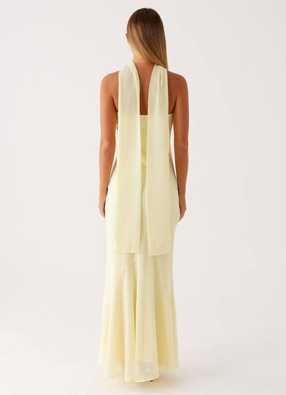 SUPERVALUECHOICE HCSEAB00005 Floral Chiffon Strapless Maxi Dress