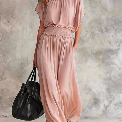 SUPERVALUECHOICE HCSEAA00046 Womens Chiffon Waist-Cinching Ruched Elegant And Sophisticated Long Dress