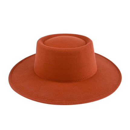 SUPERVALUECHOICE HCSEK00041 Vegan suede  Top Fedora Wool Felt Hat for Women & Men