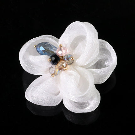 SUPERVALUECHOICE HCSEYD00031 Vintage 3D Pearl Flower Fabric Applique DIY Craft Accessory