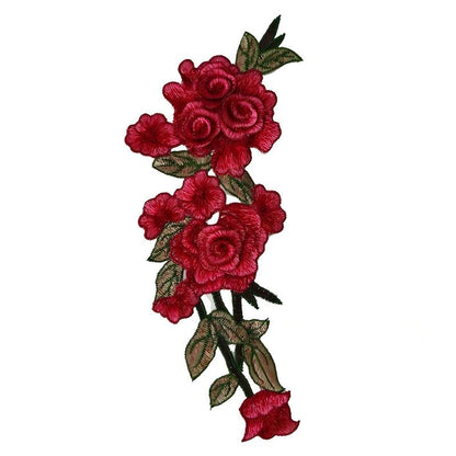 SUPERVALUECHOICE HCSEYB00051 Floral Embroidered Fabric Patches 3.93'' X 11''
